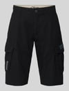 s.Oliver BLACK LABEL relaxed fit cargoshorts van puur katoen Zwart