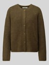 Selected Relaxed Fit Strickjacke aus Woll-Mix mit Alpaka-Anteil Modell 'LULU' Oliv
