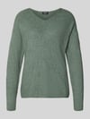 ONLY Regular Fit Pullover mit V-Ausschnitt Modell 'CAMILLA' Schilf Melange