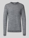 JACK & JONES Gebreide pullover met ronde hals, model 'OTTO' Donkergrijs gemêleerd