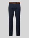 Tom Tailor Denim Chinosy o kroju slim fit z paskiem Ciemnoniebieski