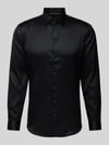 Jake*s Slim Fit Businesshemd aus Satin Black