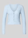 ONLY Regular Fit Strickjacke mit Perl-Optik-Knöpfen Modell 'RICA LIFE' Hellblau