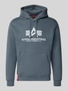 Alpha Industries Regular Fit Hoodie aus Baumwoll-Mix mit Logo-Print Jeansblau