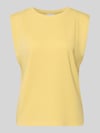 Jake*s Collection Top mit Rundhalsausschnitt und Kappärmeln GELB