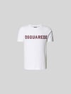 Dsquared2 t-shirt o kroju slim fit z czystej bawełny Biały