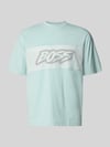 BOSS Orange krój regular fit t-shirt z czystej bawełny model 'TE_BAYMESH' Turkusowy