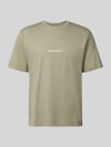 JACK & JONES T-Shirt mit Label-Stitching Modell 'NORREBRO' Taupe