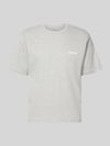 REVIEW T-shirt met logo en ronde hals Lichtgrijs gemêleerd