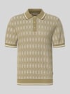 JACK & JONES Premium Koszulka polo o kroju regular fit we wzór na całej powierzchni Oliwkowy