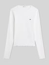 Tommy Jeans slim fit shirt met lange mouwen van katoenmix Offwhite