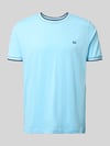 Christian Berg Men T-Shirt mit Kontraststreifen und Rundhalsausschnitt Ocean