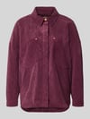 ONLY Oversized Hemdjacke mit verdecktem Druckknopfverschluss Modell 'JANINE-RAI' Bordeaux