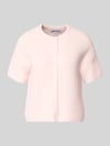 PIECES Regular Fit Strickjacke mit Woll-Anteil Modell 'MALOU' Rosa