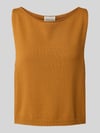INFLUENCER'S CHOICE BY P&C* Top z dzianiny z dekoltem w łódkę Camel
