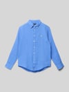 Polo Ralph Lauren Teens Koszula casualowa o kroju regular fit z lnu Błękitny