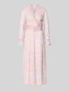 VILA Maxikleid mit Gürtel und Rüschen Modell 'EMMA' Hellrosa
