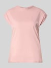 Christian Berg Woman T-Shirt mit Rundhalsausschnitt und Rollsaum Altrosa