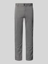 BOSS Orange Chinos o kroju slim fit z mieszanki bawełny Jasnoszary