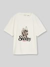 Tom Tailor Loose Fit T-Shirt aus reiner Baumwolle mit Peanuts-Print Offwhite