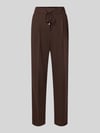 Stehmann Stoffhose mit elastischem Bund Modell 'Myriel' Dunkelbraun