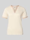 MORE & MORE T-Shirt mit V-Ausschnitt Sand