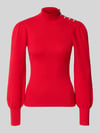 Lauren Ralph Lauren Slim fit pullover met col van mix van katoen en modal Rood
