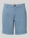 JACK & JONES Szorty o kroju regular fit z fakturowanym wzorem model ‘FURY’ Jasnoniebieski