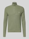 Polo Ralph Lauren Regular Fit Troyer mit Label-Stitching Lind Melange