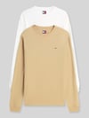 Tommy Jeans regular fit shirts met lange mouwen van puur katoen in set van 2 Beige