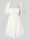 Gina Tricot Minikleid im Stufen-Look mit Karree-Ausschnitt Ecru