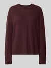 Marc O'Polo Loose Fit Pullover aus reiner Wolle Dunkelrot