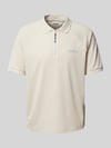 GUESS Activewear Regular Fit Poloshirt mit Reißverschluss Modell 'JAISS' Beige