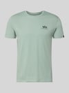 Alpha Industries T-Shirt mit Label-Details Modell 'BASIC' Lind
