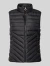 s.Oliver RED LABEL Slim fit bodywarmer met opstaande kraag Metallic zwart