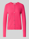 Christian Berg Woman Regular Fit Strickjacke aus Viskose-Mix mit Muschelsaum Fuchsia