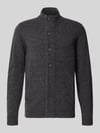 Barbour Cardigan mit Stehkragen Graphit