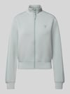 GUESS Activewear Sweatjack met labelapplicatie, model 'NEW ALLIE' Middengrijs