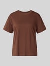Stefanel T-shirt van puur katoen Chocoladebruin