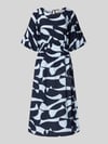 Soyaconcept midi-jurk van viscose model 'CHANISE' Lichtblauw