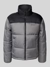 REVIEW Steppjacke mit Label-Print Dunkelgrau