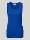 Marc O'Polo Nauwsluitende tanktop van katoenmix met logostitching Koningsblauw