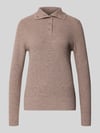 Christian Berg Woman Sim Fit Pullover aus Viskose-Mix Mittelbraun Mel