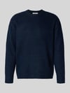 Selected Relaxed Fit Strickpullover mit Woll-Anteil Modell 'RAI BRUSHED' Marine