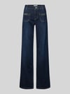 ANGELS Flared jeans met opgestikte zakken, model 'LIZ SMART BUCKLE' Donkerblauw
