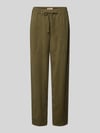 MOS MOSH Straight Fit Stoffhose aus reinem Lyocell Modell 'Maison' Oliv