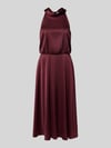 V by Vera Mont Cocktailkleid mit Schnürung und Reißverschluss Bordeaux