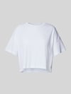 NOISY MAY® Cropped T-Shirt mit Label-Detail Modell 'ALENA' Weiss