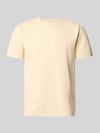 Selected regular fit T-shirt van katoenmix model 'SANDER' Zand