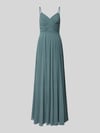 Mascara Abendkleid mit Drapierungen und V-Ausschnitt Schilf